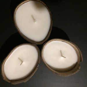 Coconut shell candle
